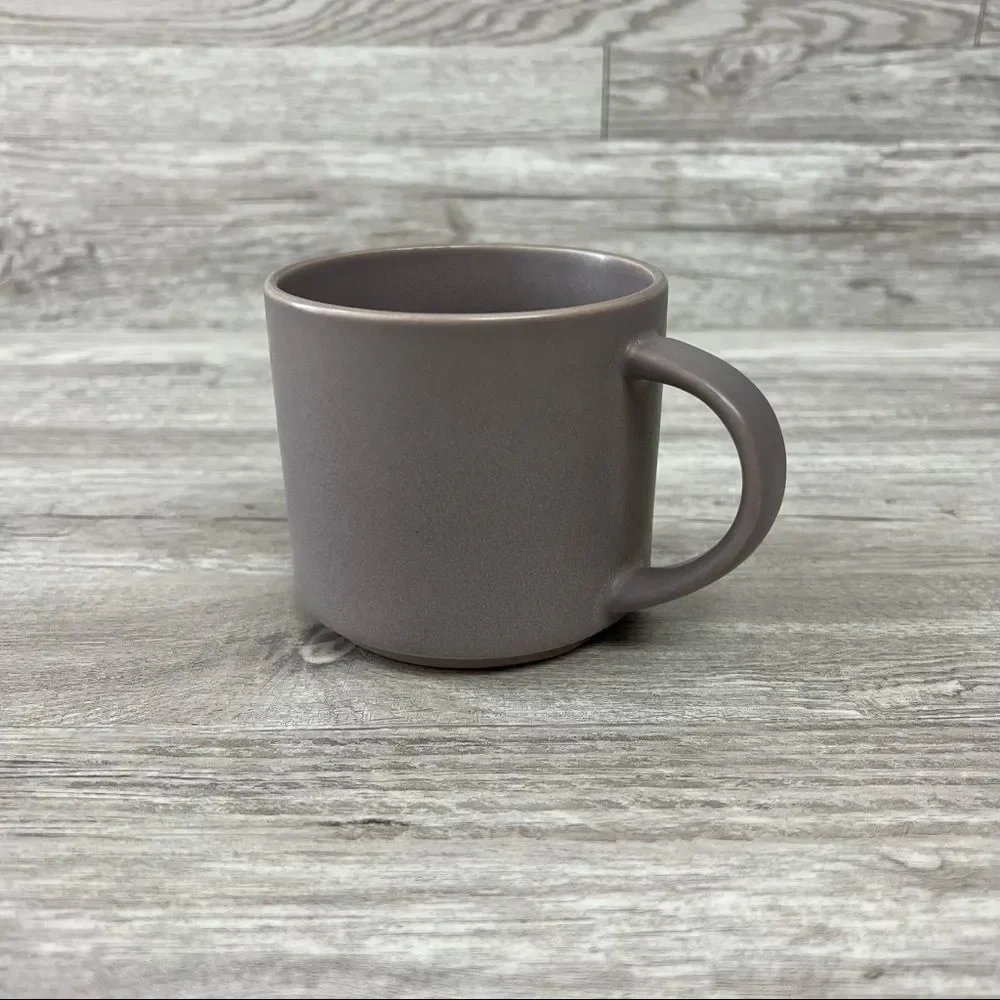 Pottery Barn Lavender Gray Coffee Mug